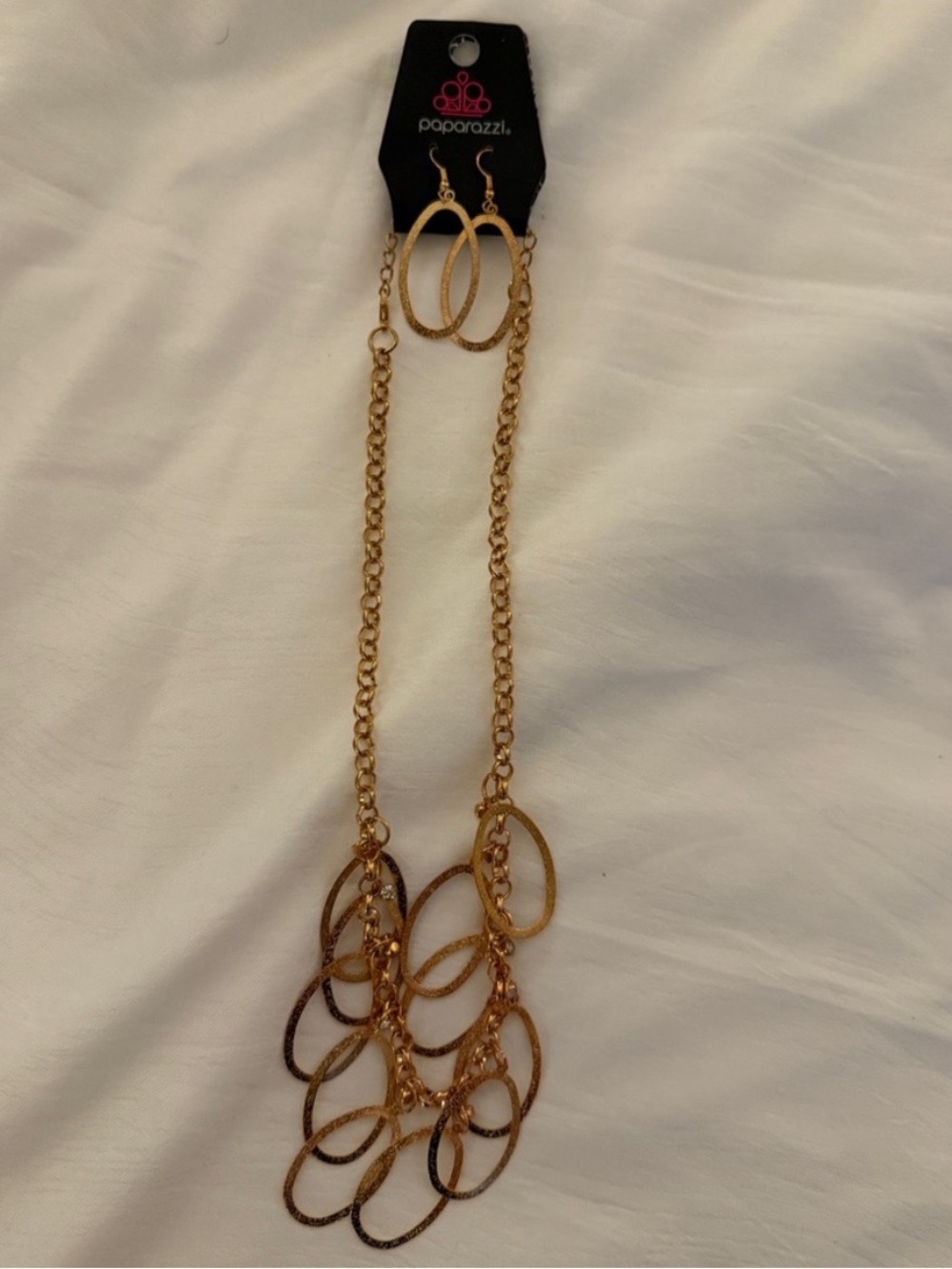 Paparazzi Gold-Tone Chain Necklace and Earring Set